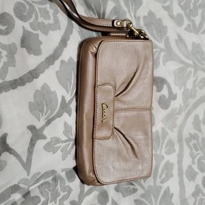 Coach wristlet, rose gold